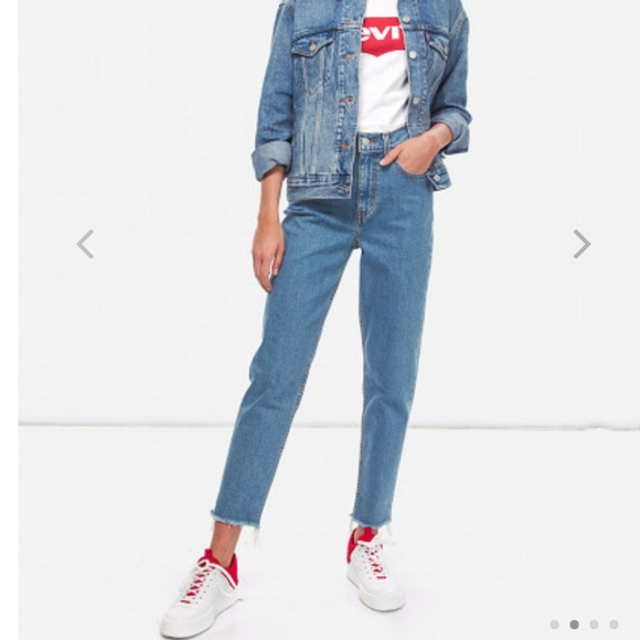 Levi's Mom Jeans High Rise Raw Hem - Picture 7 of 11